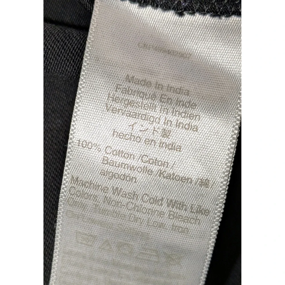Madewell Black Puff Sleeve Top‎ XXS Crew Neck 3/4 Sleeve NWT $60